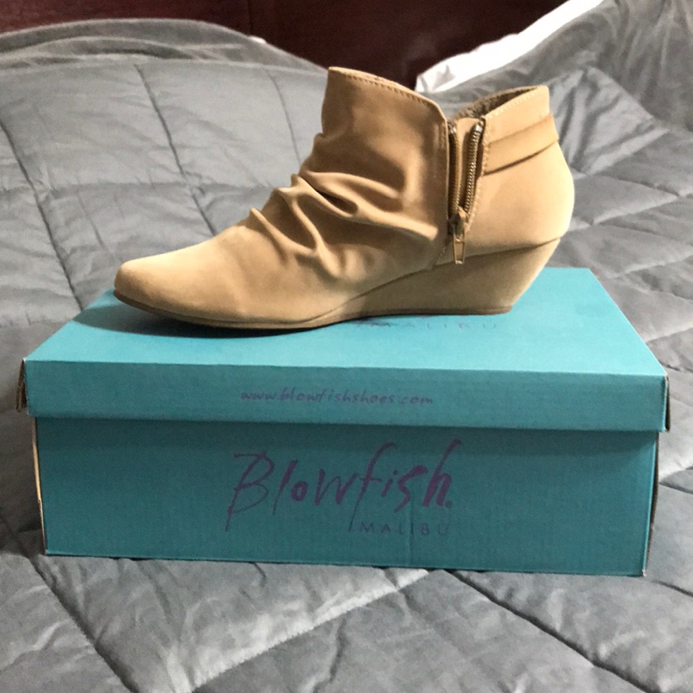 Blowfish tan booties